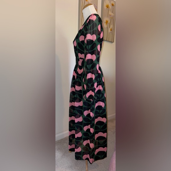 Orla Kiely Black and Pink Midi Dress - Picture 5 of 7